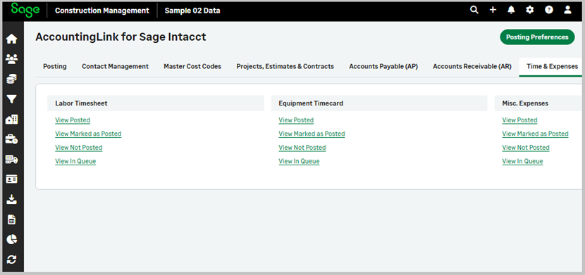 The Time and Expenses Tab.