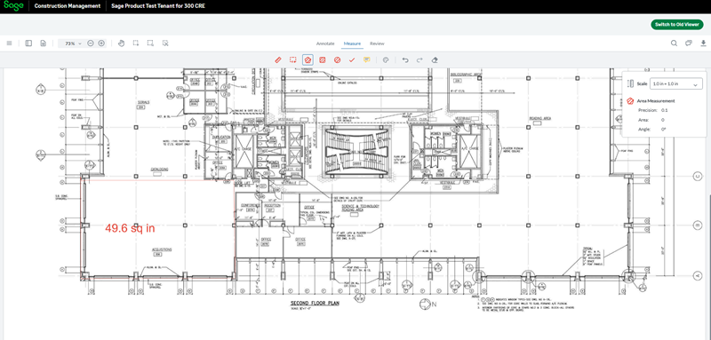 An example of using the snap tool to measure.